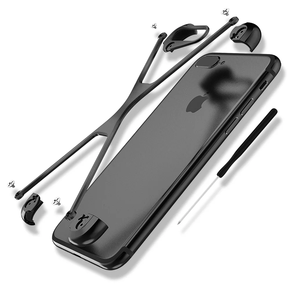 Чехол X shape для iPhone 7 индивидуальная оболочка Plus металлический Пограничный бампер