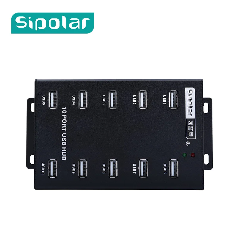 Sipolar 10 порты USB 2,0 концентратор, украшенное мозаикой из драгоценных камней, 12V 5A адаптер питания вкл/выключатель светодиодный для мобильного телефона ПК таблетки для майнинга биткоинов