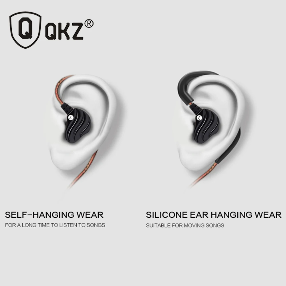 

Earphones QKZ KD4 fone de ouvido Mini Dual Driver Original hybrid dual dynamic driver Headphone mp3 DJ Headset auriculares