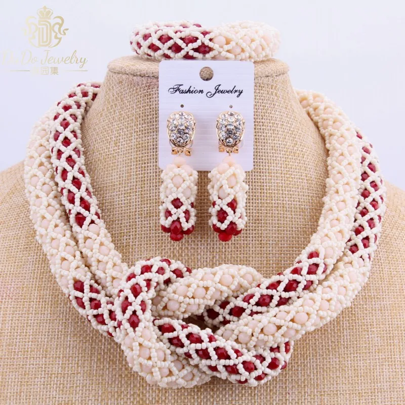 Комплект из колье и серёг серебра 2017 пробы|african beaded jewelry|african beads jewelry setbeaded set |