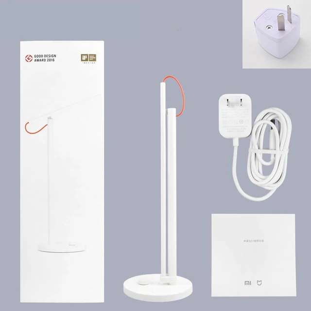 AU adapter Новейшая модель; Xiaomi светодиодные настольные лампы 1s Mijia интеллектуальный пульт дистанционного управления Управление 4 светильник ing режимов с функцией регулируемого светильник с лампой Mijia HomeKit приложение - Цвет: AU adapter