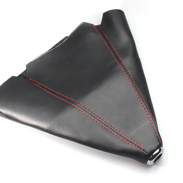 Smooth leather Карбоновый кожаный рычаг передач Пылезащитная Крышка для Renault Megane 2 3 Duster Logan Captur Clio Chevrolet Cruze Aveo Captiva - Название цвета: Smooth leather