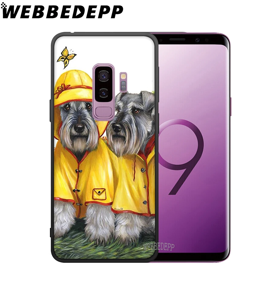 WEBBEDEPP мягкий чехол из ТПУ с изображением милой собаки шнауцера для Samsung Galaxy S6 S7 Edge