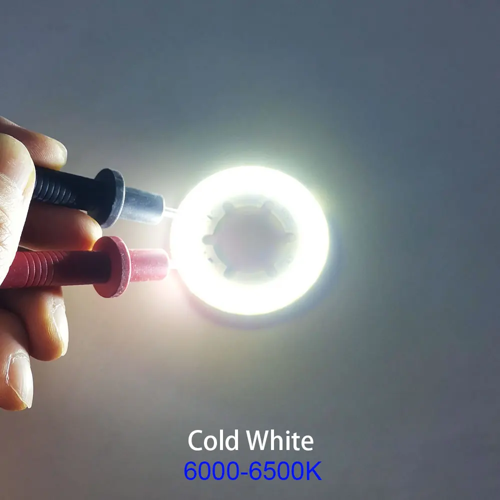 Cold White 43 мм, Круглый кольцевой COB светодиодный светильник, лампочка, чип на плате, натуральный теплый белый, излучающий цвет, 5 Вт, 15 в, светодиодный светильник для DIY - Испускаемый цвет: Cold White