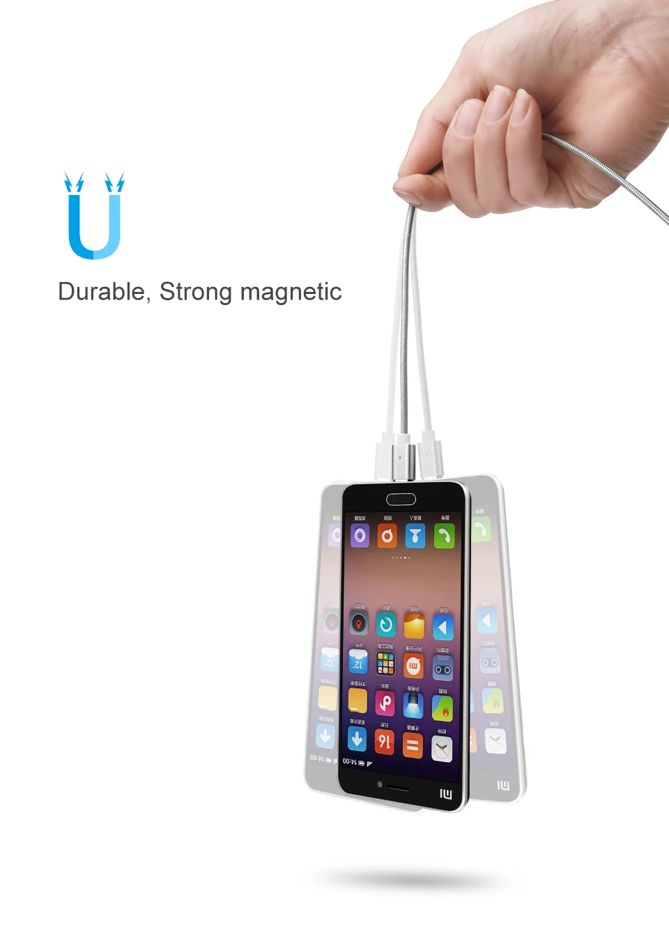 Elough E04 Магнитный кабель usb type C для samsung galaxy s8 note8 plus, быстрое зарядное устройство для мобильного телефона, магнитный кабель для зарядки type-c