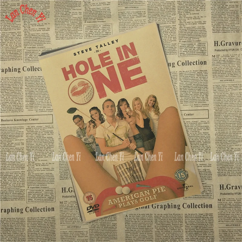 Американский пирог классический фильм крафт бумага Плакат Бар Кафе гостиная