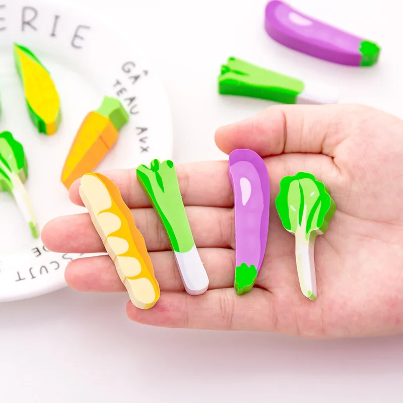 3 шт. новинка милый редис искусственная резинка ластик креативный для детей