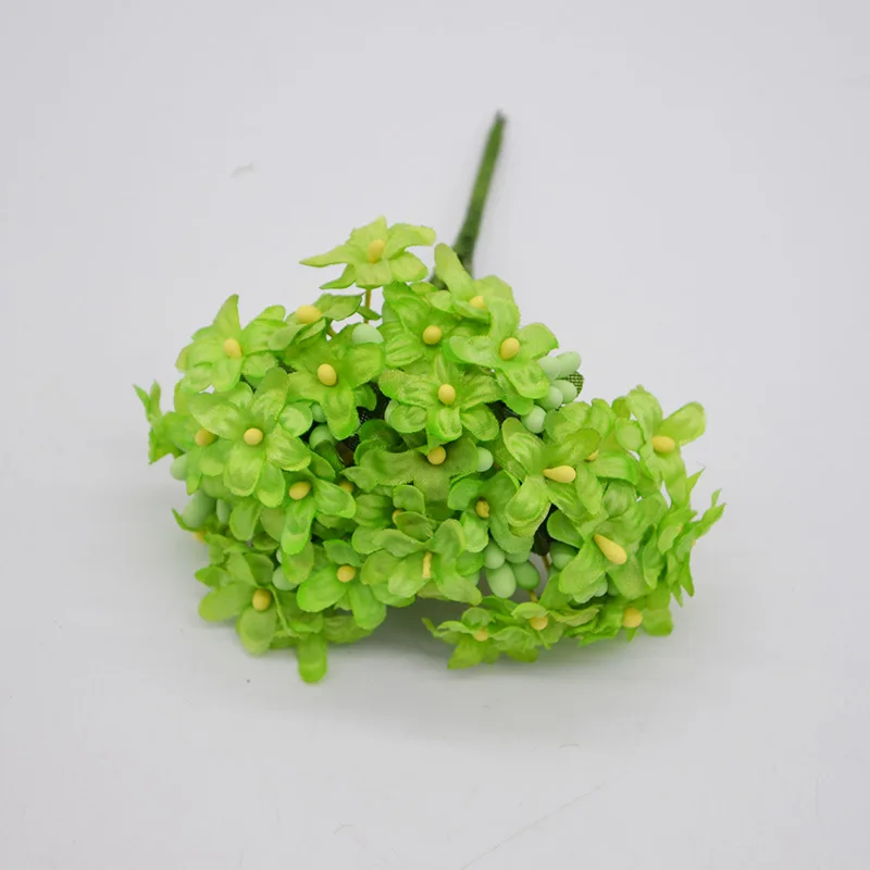 F03 green 12/36/72 шт. искусственные сливы тычинки поддельные Берри цветы для DIY ручной работы подарок Скрапбукинг венок Свадебная вечеринка украшения дома 8z - Цвет: F03 green
