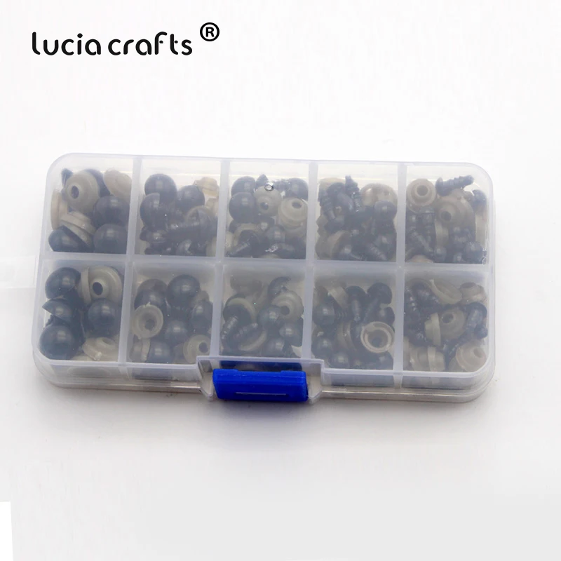 Lucia crafts 120 шт./лот 6 12 мм черные пластиковые защитные глаза для DIY мягкие игрушки