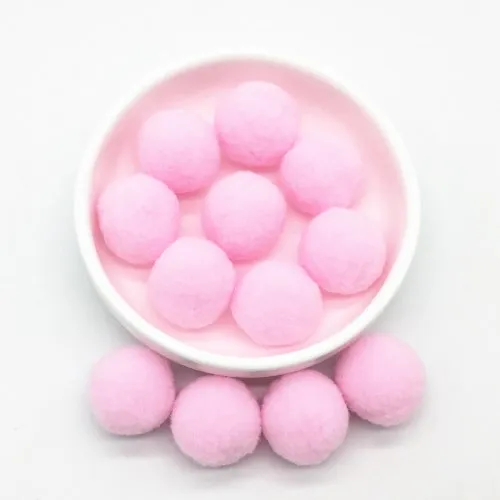 25mm 13Pink Розовый красный помпон меховые шары DIY мягкие помпоны ручной работы помпоны Свадебные украшения клей на ткани аксессуары 8 мм до 30 мм 20 г - Цвет: 25mm 13Pink
