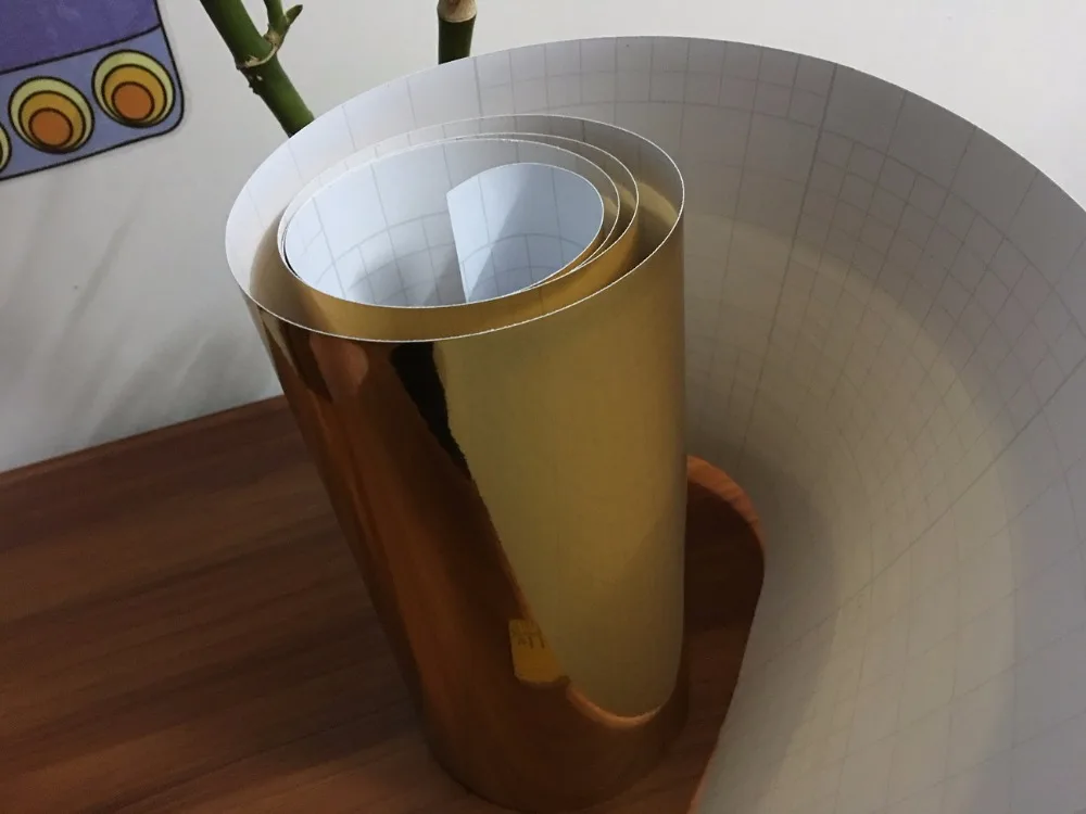 Хромовая виниловая Модифицированная пленка золотая 600 мм x 1520 для моделирования