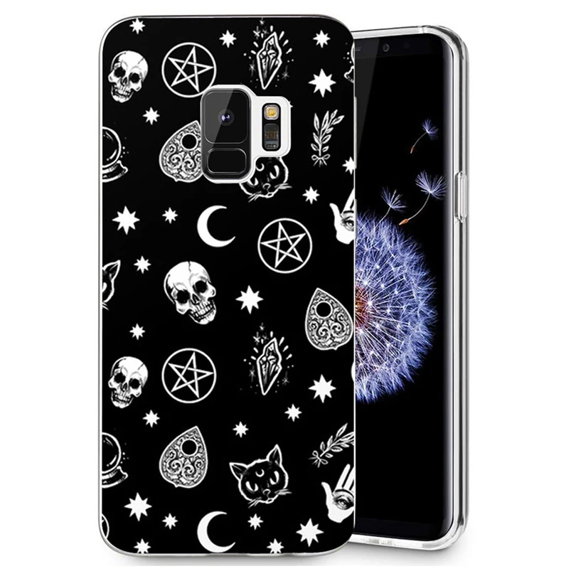 Модный Ретро стиль цветок Череп чехол для телефона Samsung Galaxy S9 S9Plus S8 Plus S7 edge Note 8
