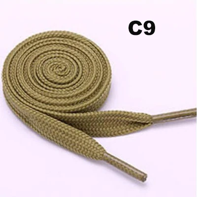 C9 1 пара/лот 50/80/100/120 см Lacci Scarpe на завязках плетеная Сумка нейлоновые Сникеры на плоской подошве Shoeslace для обуви Diy ремесла для взрослых детская шнуровка - Цвет: C9