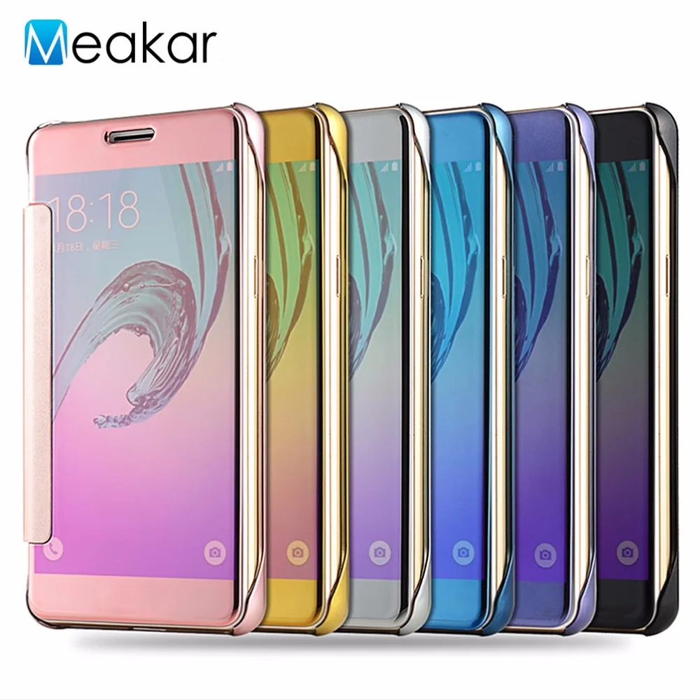 Светоотражающее зеркало 5 0 для samsung Galaxy J3 2016 чехол 2015 J300 задней панели сотового
