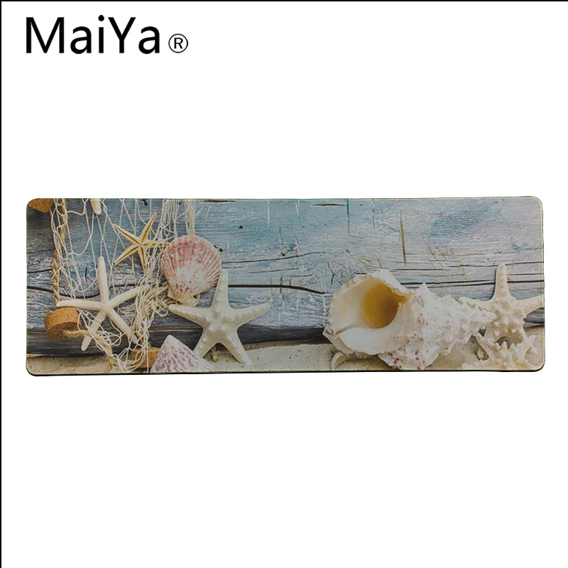 Высококачественный резиновый игровой коврик для мыши Maiya с морским пляжем