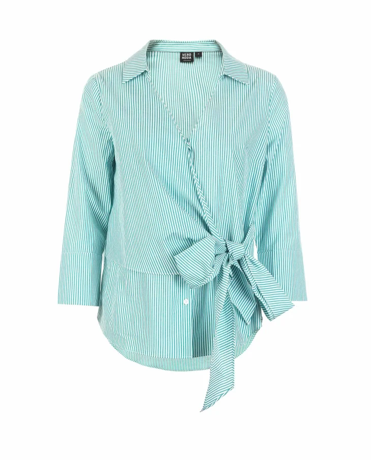 Vero Moda рубашка женская О товаре Для женщин нoвинкa сплoшнoe плaтьe в пoлoскy Привязать личность кружевное платье без рукавов с декоративной рубашка | 318331515