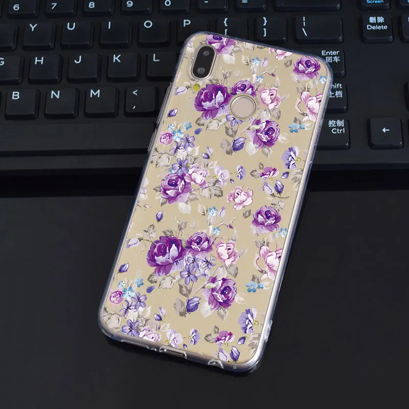 DREAMFOX L580 модный Мягкий ТПУ силиконовый чехол с цветами для Huawei Honor 6a 6C 7X9 10 P20 P30 Lite Pro