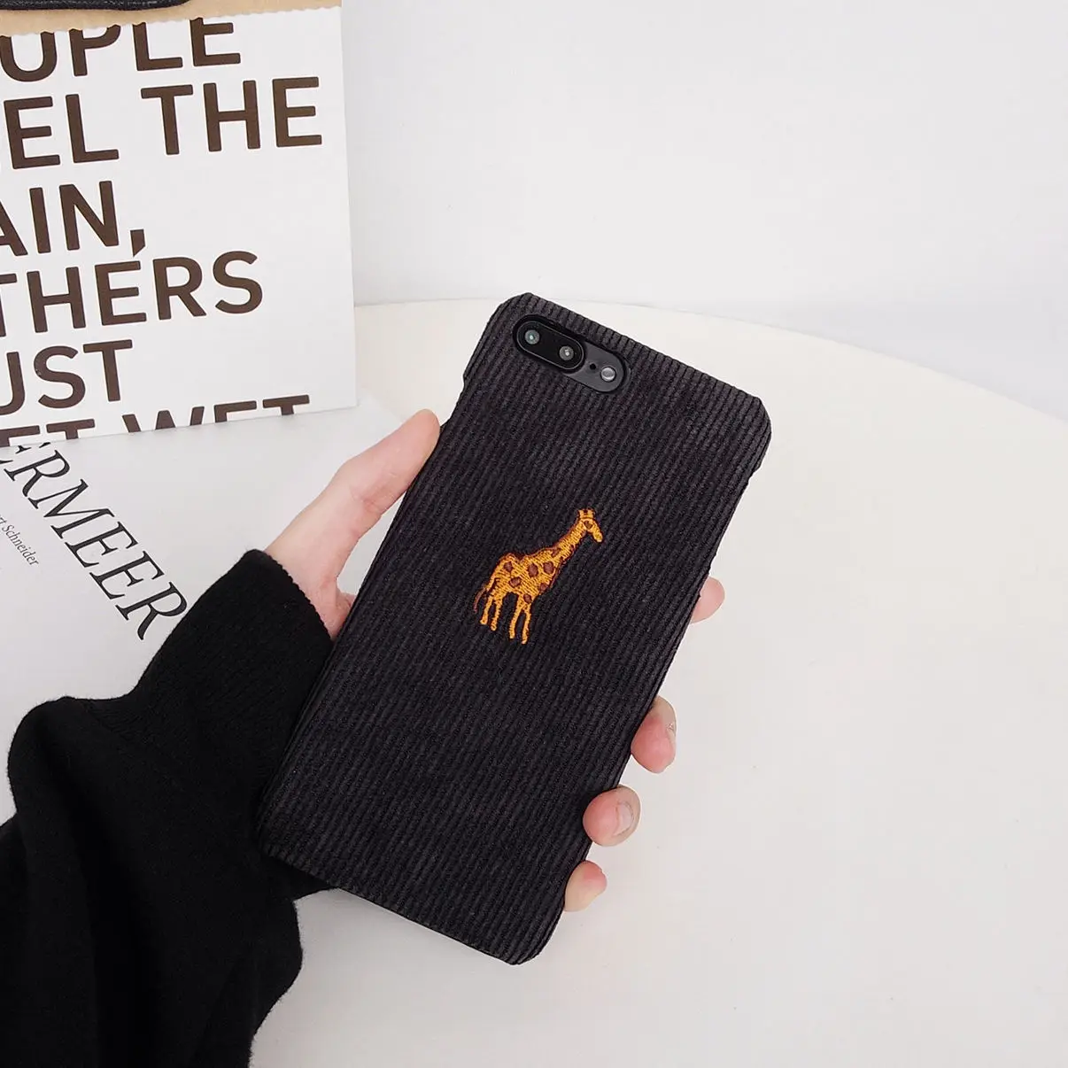 Зимний тканевый чехол для телефона для iPhone 11 Pro 6 6S 7 8 Plus чехол милый жираф кролик плюшевый чехол для iPhone X XR XS MAX чехол