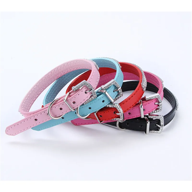 Новинка ошейник для щенков кошек домашних животных 3 ряда горный хрусталь