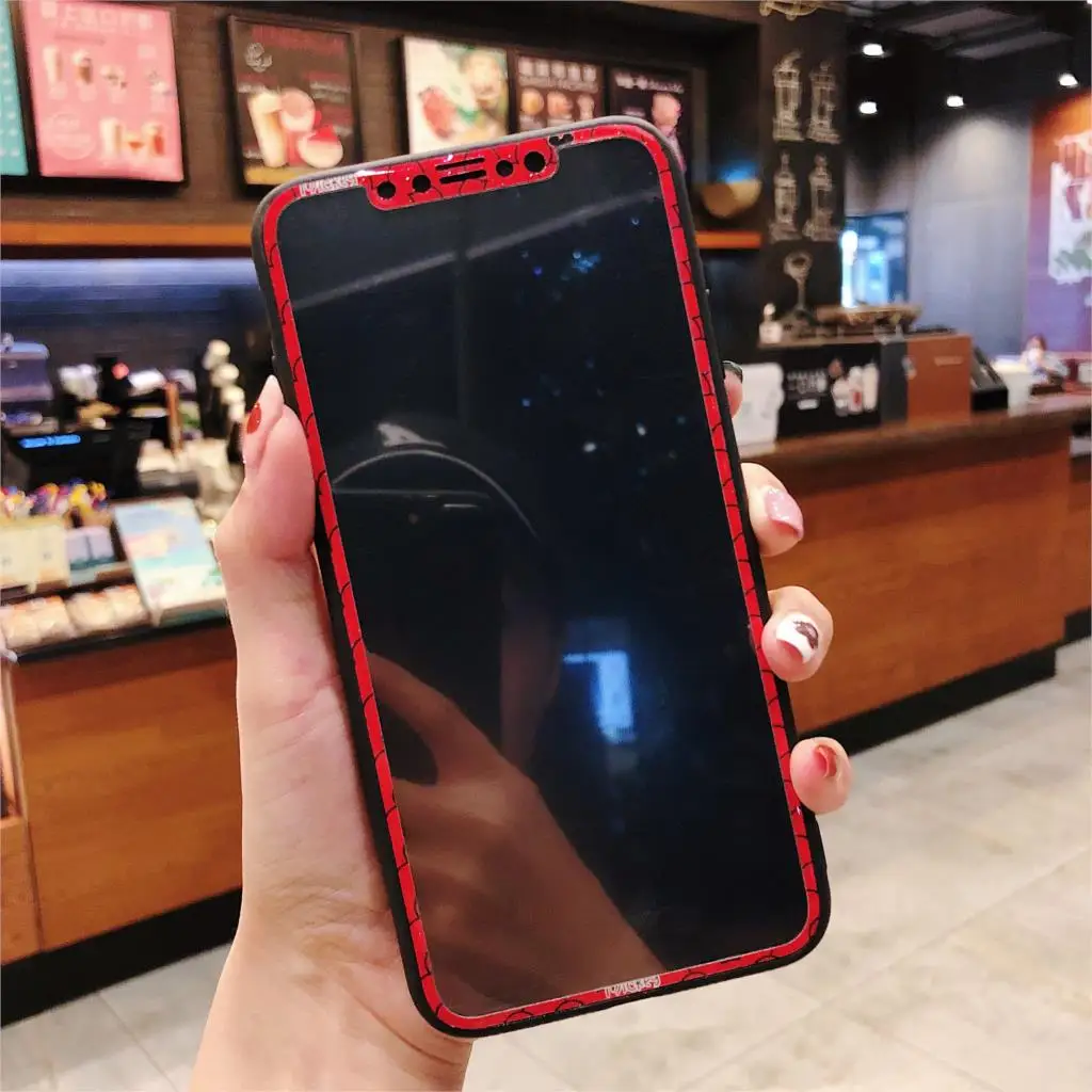 Чехол для iPhone X XS Max XR с рисунком из мультфильма, закаленное стекло, 3D полное покрытие, защитная пленка для экрана iPhone 7 8 Plus 6 6S
