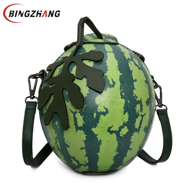 Женская сумка-мессенджер модная зеленая сумка в форме арбуза индивидуальная