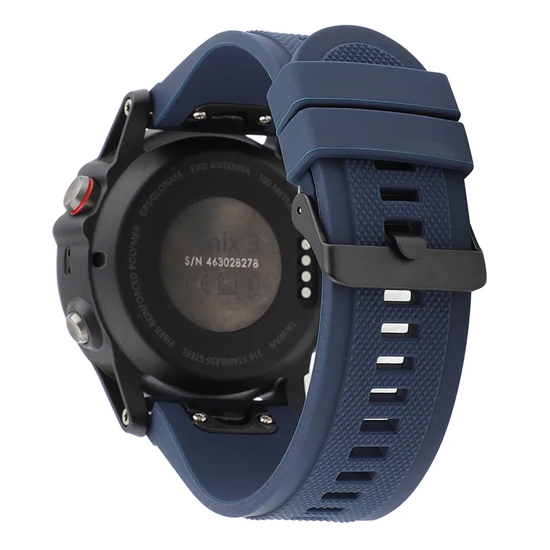 Ремешок силиконовый для наручных часов Garmin fenix5 5S 5X 6X 3/3HR 935 6 /S60 D2 20 мм/22 мм/26