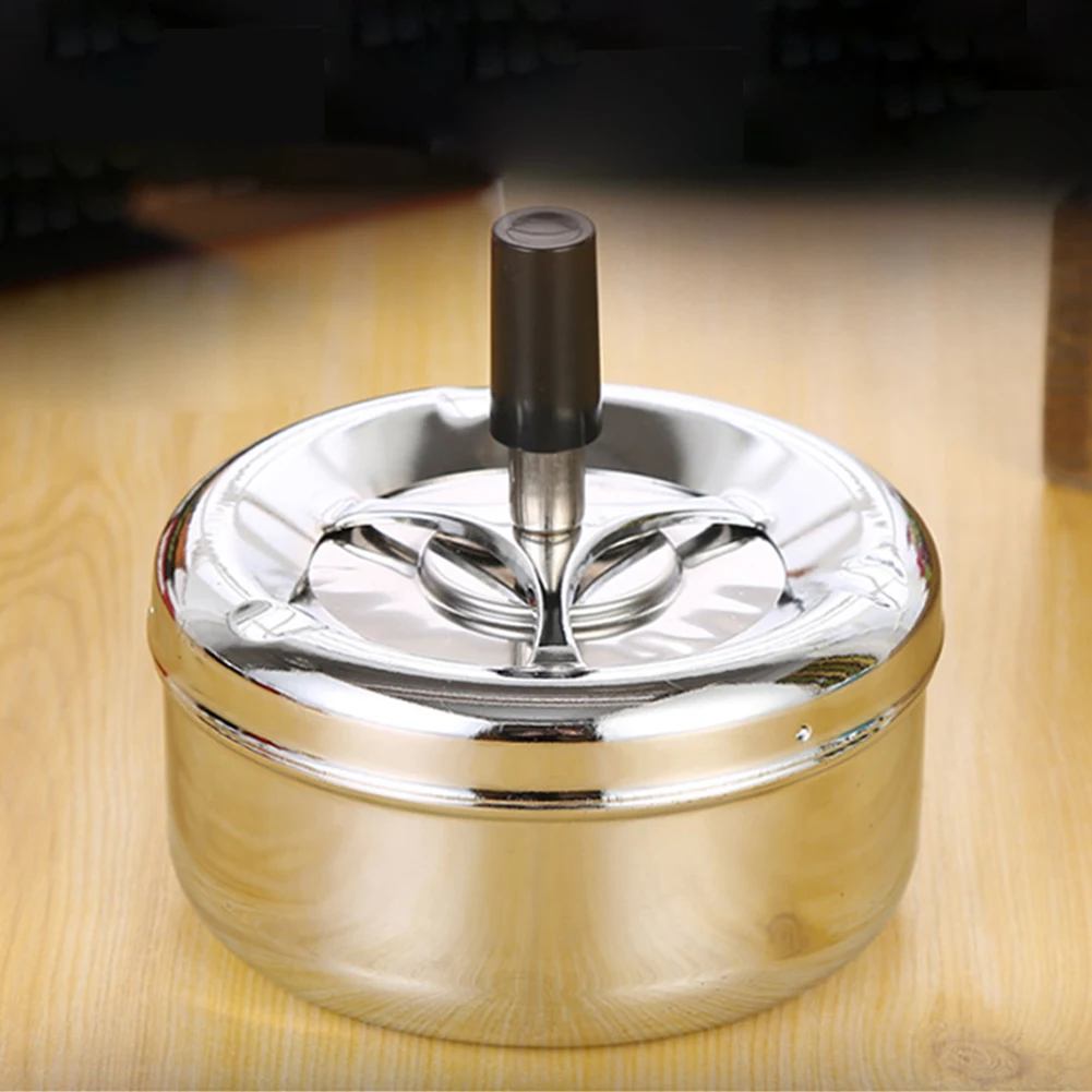 Housewares прочный круглый поднос из нержавеющей стали спиннинг сигареты