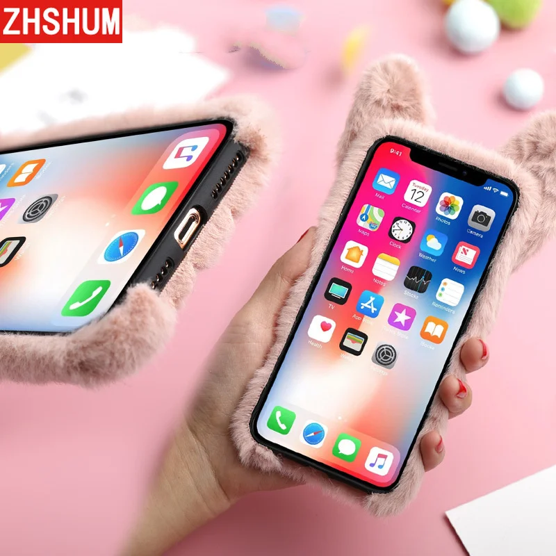 3D милая Плюшевая собачка чехол для Iphone XS MAX XR X 8 7 Plus игрушка силиконовый 360 задняя