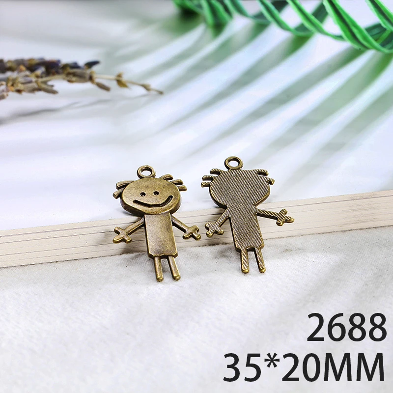 35*20 мм 5 шт мальчик сплава кулон для Diy изготовления ювелирных изделий 2 вида