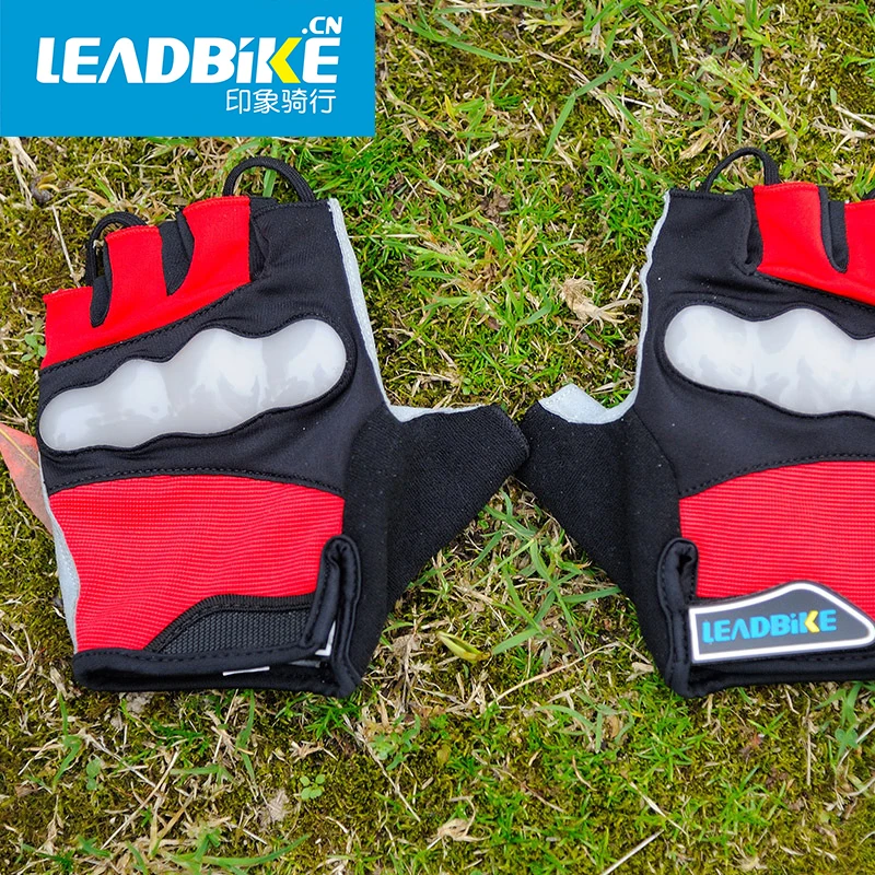 LEADBIKE велосипедные перчатки с полупальцами со светоотражающими ультра-дышащими