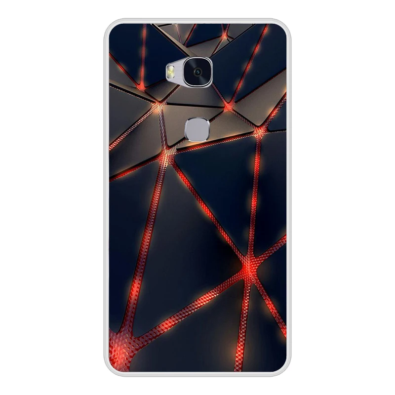 Чехол на заднюю панель для huawei Honor 5X X5 GR5 kiw-l21 5," чехол для телефона из ТПУ для huawei Honor 5 X 5x KIW-L21 силиконовый чехол s - Цвет: Белый