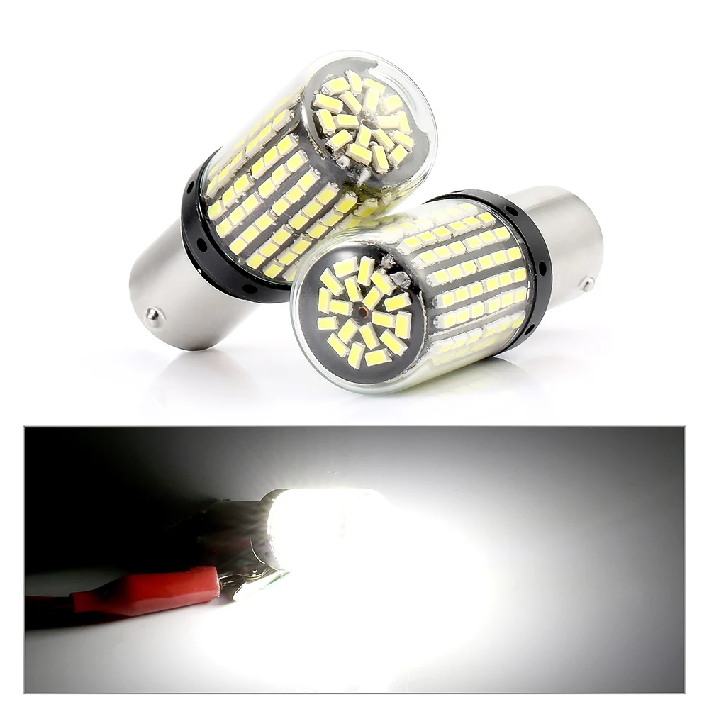 2 шт. светодиодный светильник 3014 1156 144SMD BA15S BAU15S PY21W с поворотным сигналом лампа Canbus