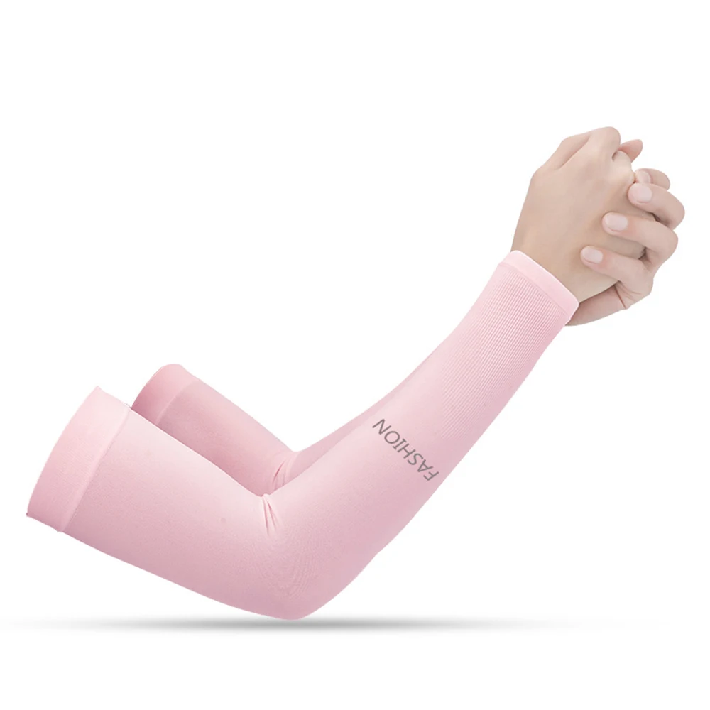 No thumb hole 1 пара охлаждающий руку рукава УФ защитная впитывающая велосипедная наручная повязка для езды на велосипеде на открытом воздухе для вождения, бега, гольфа для мужчин и женщин - Цвет: No thumb hole