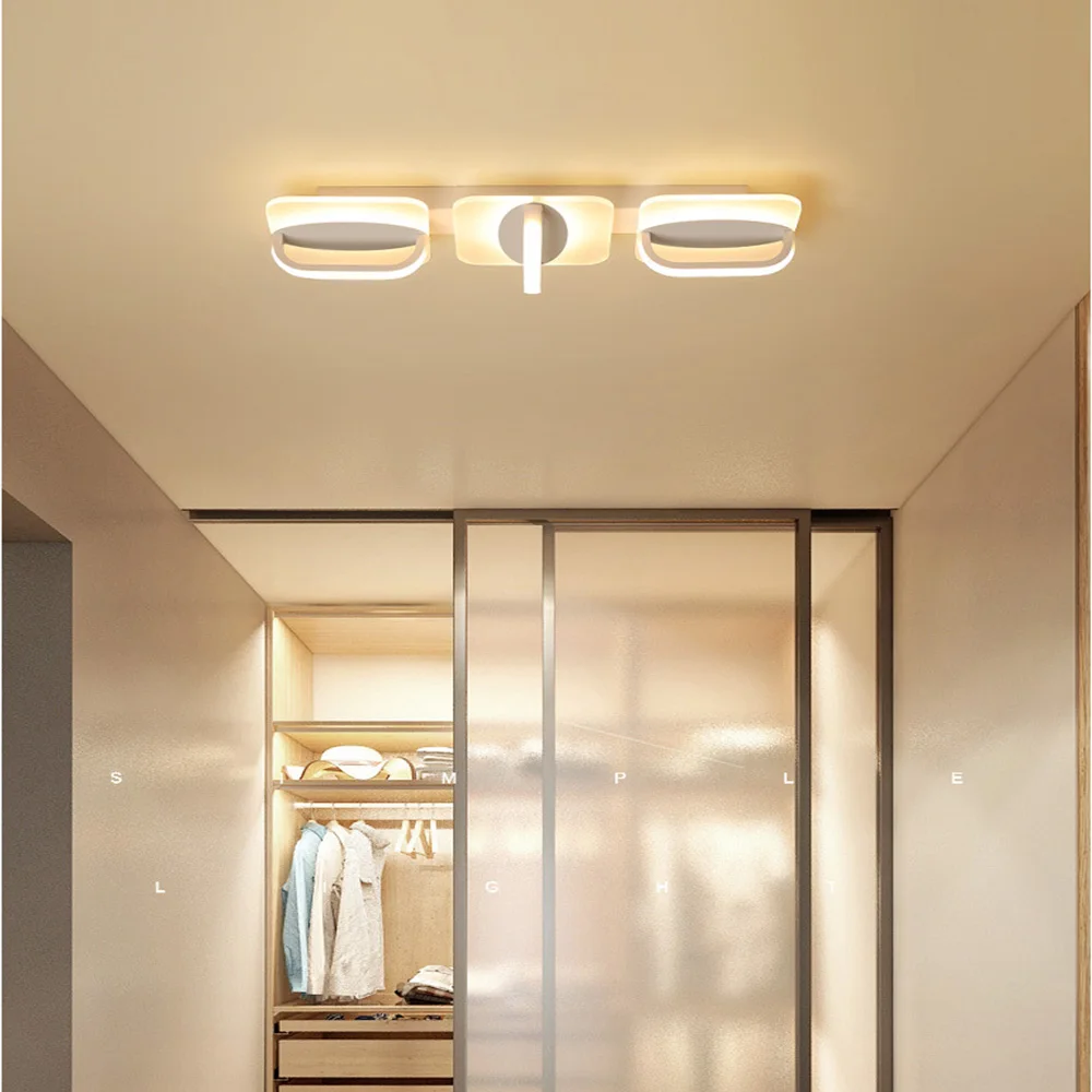 Modern led ceiling lamps Office living room bedroom aisle long creative Indoor Lighting RC Dimmable Pendant light | Лампы и освещение