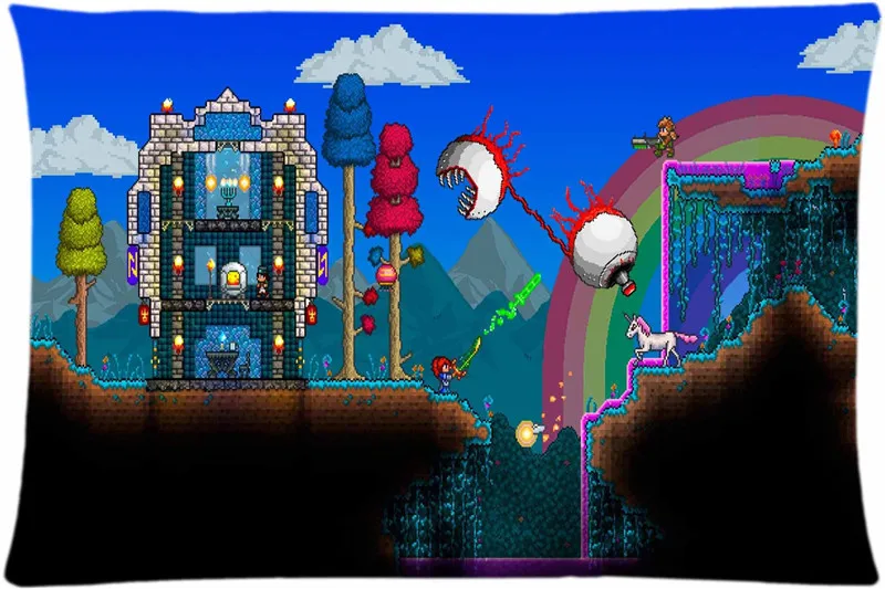 Классический игровой чехол terraria 35X45 см(одна сторона) Удобный лучший подарок для вашей семьи высокое качество и F - Цвет: Многоцветный