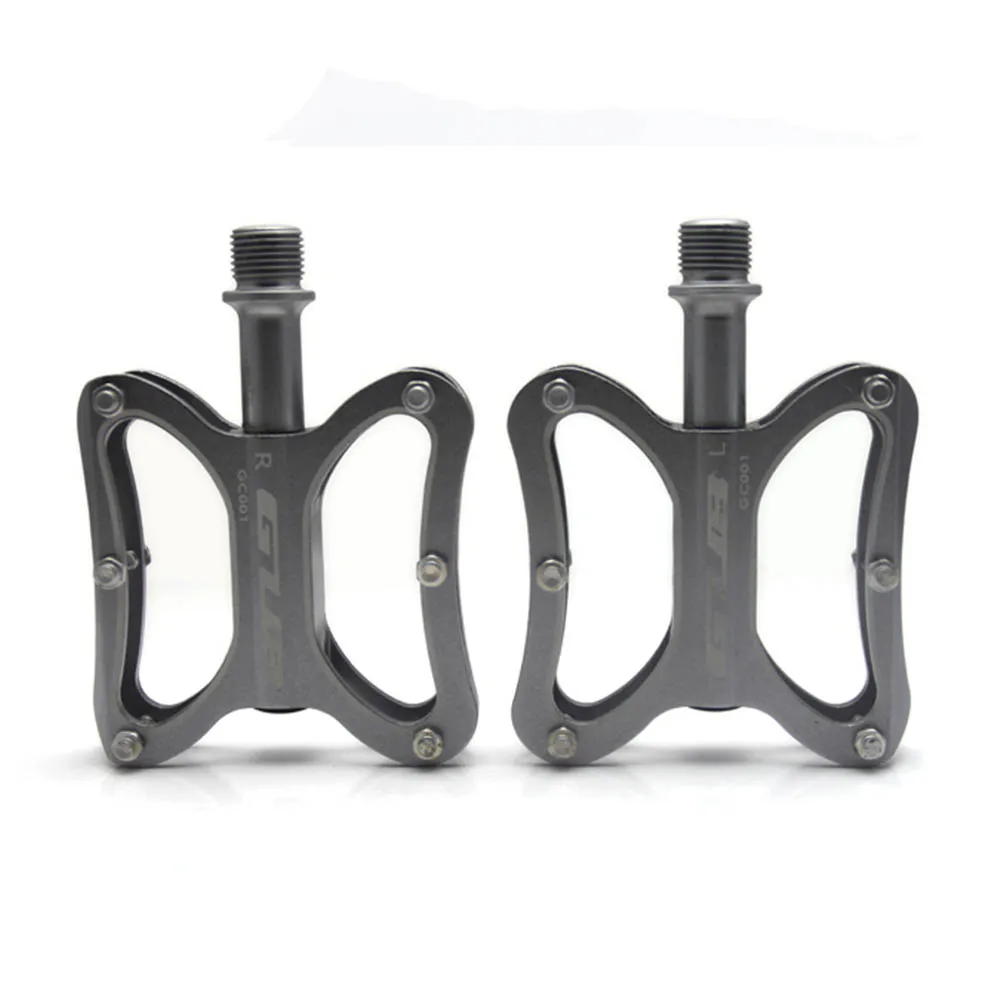 gray GUB GC001 Сверхлегкий мотоциклетный педали фрезерованные сплав DU+ герметичный Подшипник Горный велосипед Ultralight педали - Цвет: gray