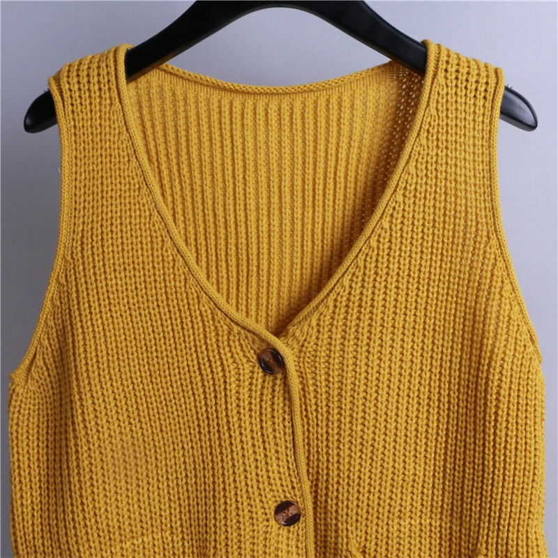 Женский элегантный дизайн v образный вырез без рукавов свитер жилет 2018 осень зима