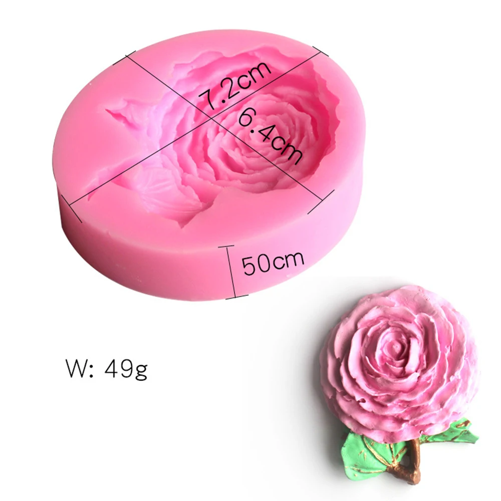 7 2*6 4 см цветок пиона Fondant Mold Шоколадные конфеты силиконовые формы DIY Украшение