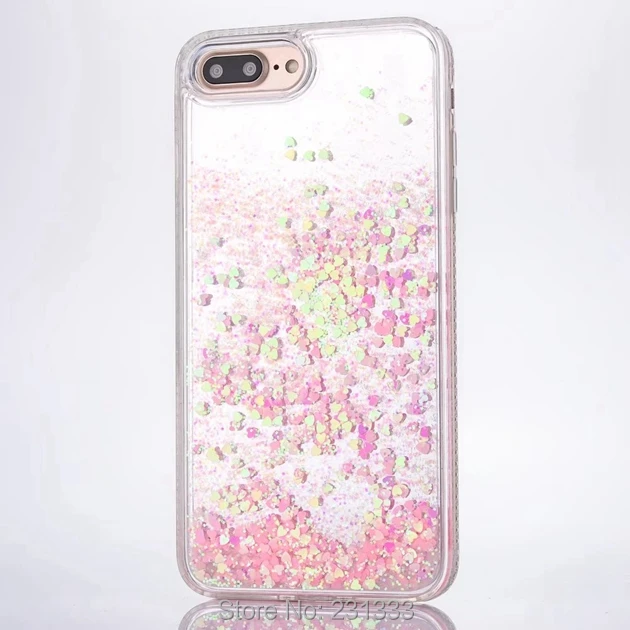 Жидкий 3D Алмазный Блестящий гальванический жесткий корпус из ТПУ для Iphone 7 Plus 7PLUS