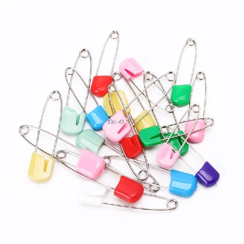 

20Pcs Baby Infant Child Cloth Nappy Diaper Pins Safety Locking Holder Colorful