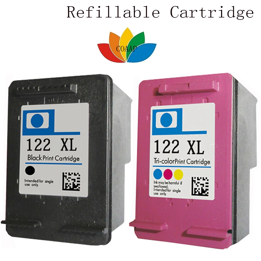 2x ink Cartridge for Compatible hp 122 Ink 122xl Black & Tri-color Deskjet 1000 1050 2000 2050 3000 3050A 3052A printer