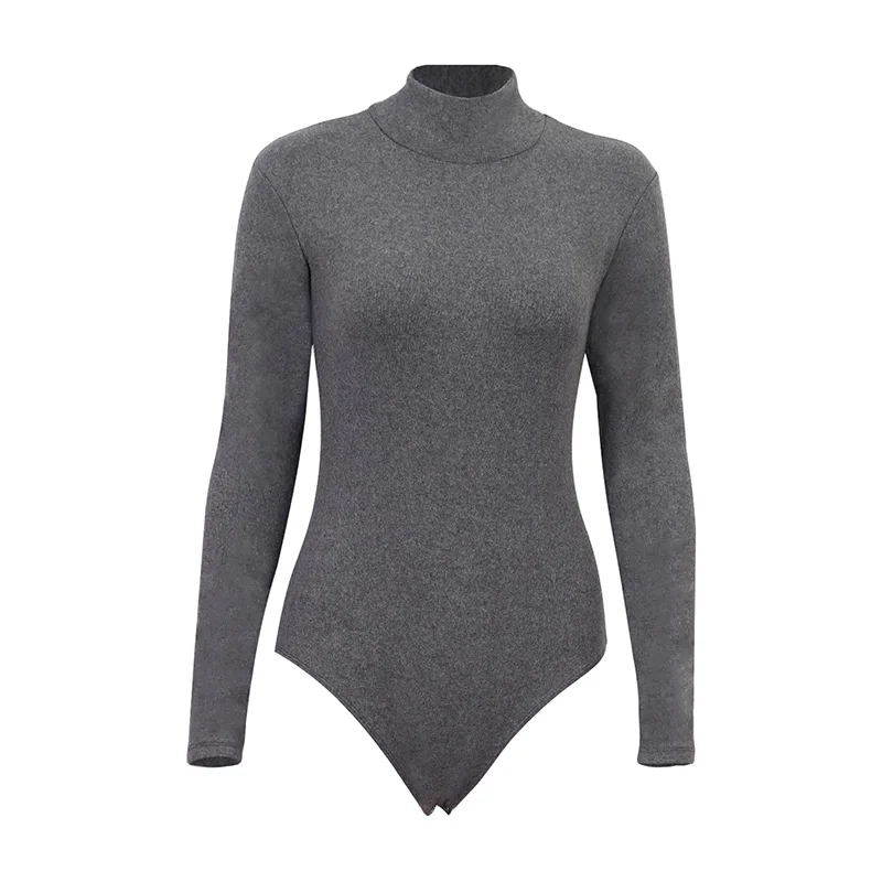 Grey WIXRA, базовая водолазка, боди для женщин, боди, Feminino, Celmia, сексуальный комбинезон,, комбинезон, длинный рукав, блузка, бодикон, комбинезон - Цвет: Grey