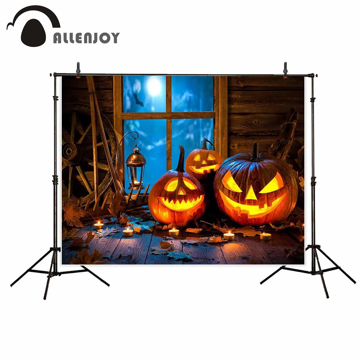 Allenjoy фоны для фотостудии выпадающий дом Тыква Хэллоуин ужас полная луна фон