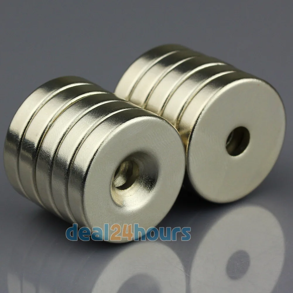 OMO Magnetics 2 шт. N50 Супер Сильные Круглые неодимовые потайные кольцевые магниты 25x5 мм