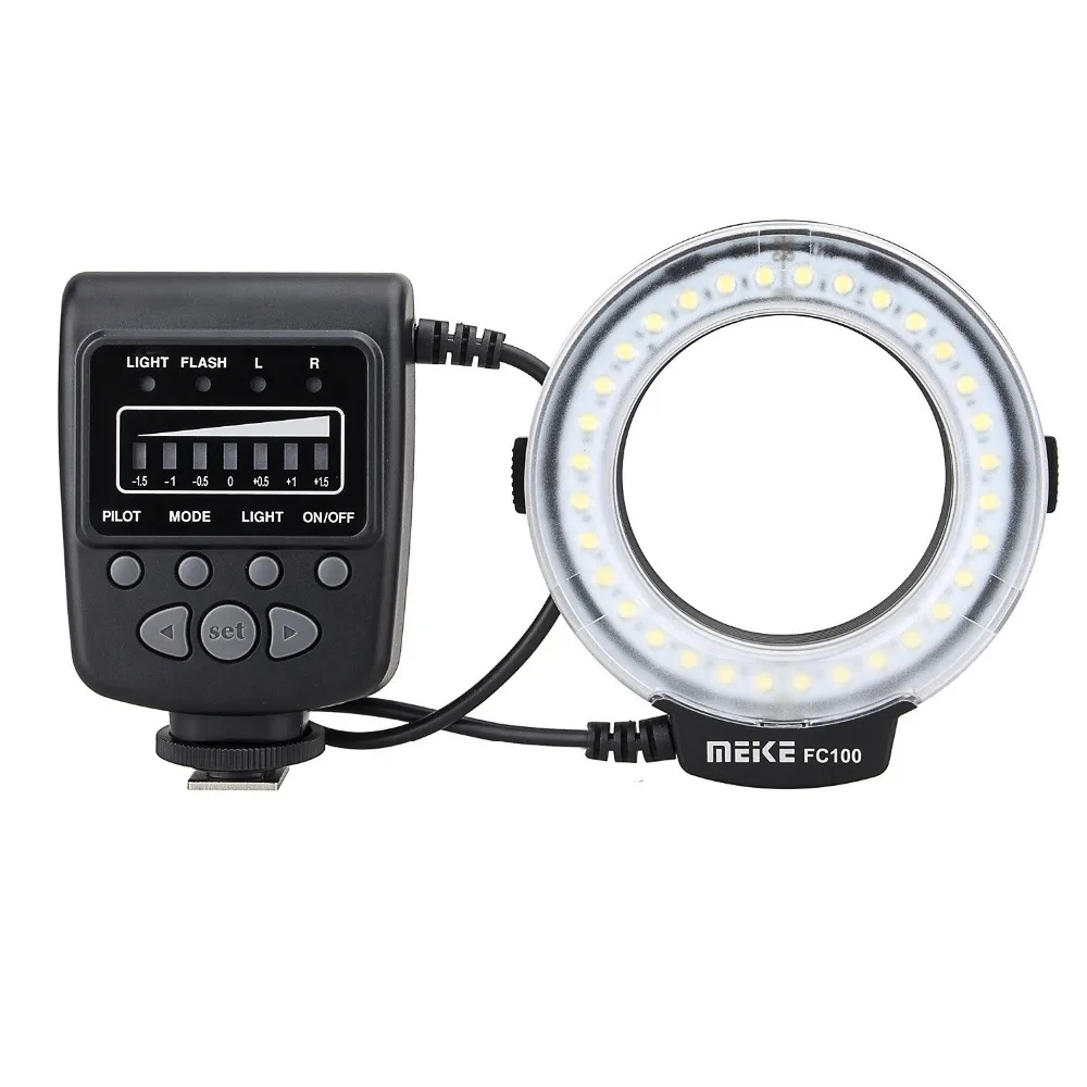 Meike FC-100 FC100 с макрокольцевой вспышкой/светильник MK FC 100 для Canon EOS 650D 600D 60D 7D 550D 1100D T5i T4i T3i T3