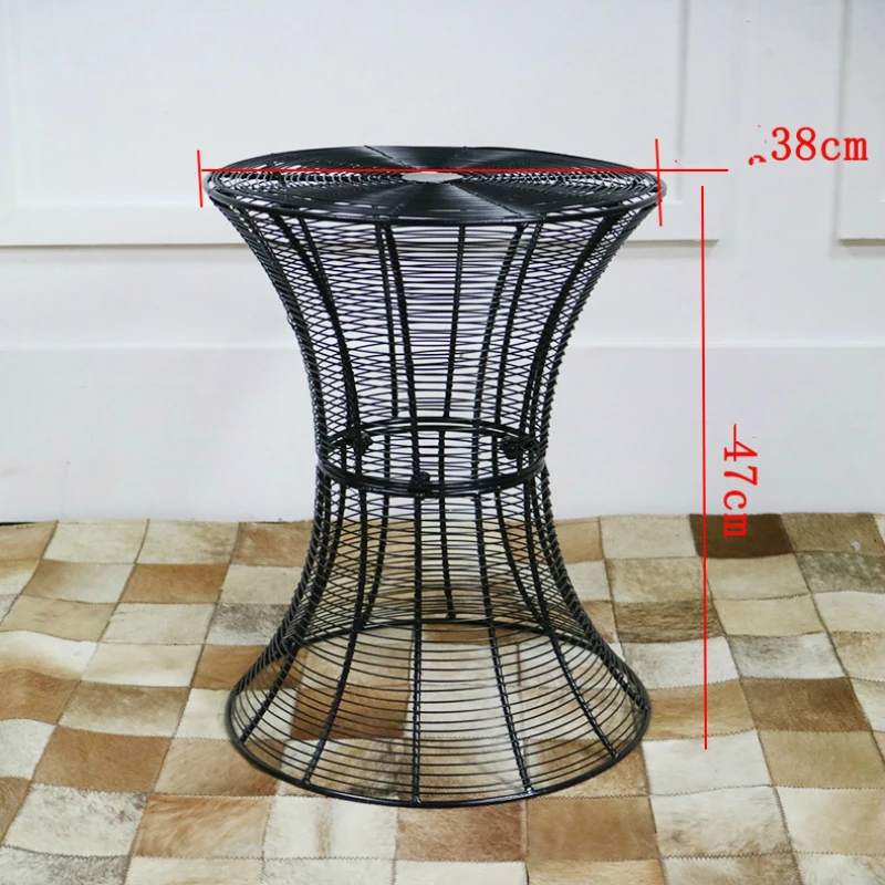 

Metal Wrought Iron Tea Table Simple and Modern Solid Iron Round Table Living Room Creative Coffee Table