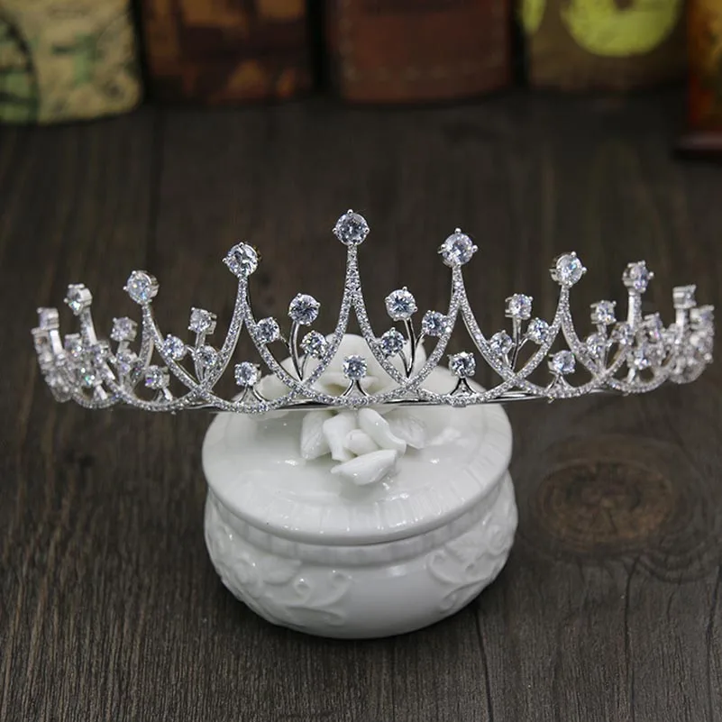 Red Trees Brand Luxury AAA Cubic ZIrcon Tiaras de noiva High Quality Wedding Hair Accessories Bridal Princess Crown | Украшения и
