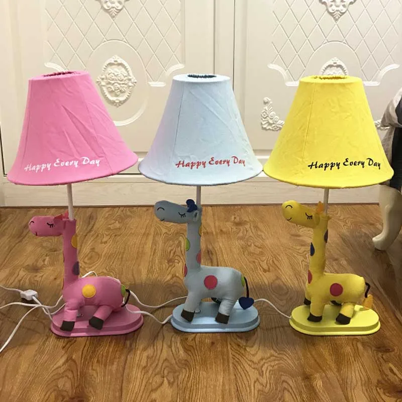 Новый современный милый тканевый напольный светильник с жирафом романтичная