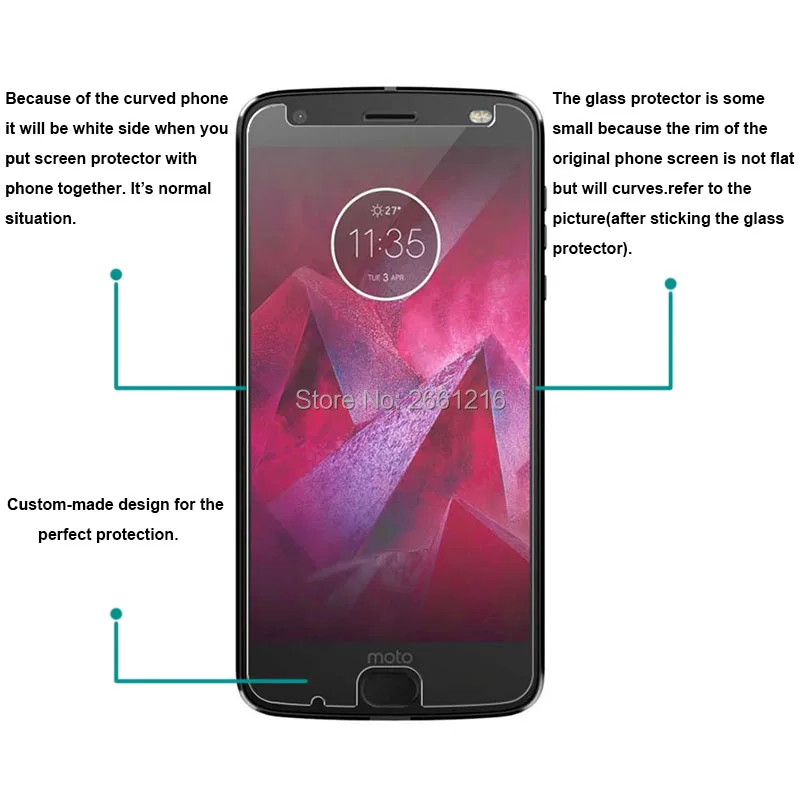Для Motorola Moto Z2 Force закаленное стекло 9H 2.5D Premium Защитная пленка для экрана Z Edition (2-е