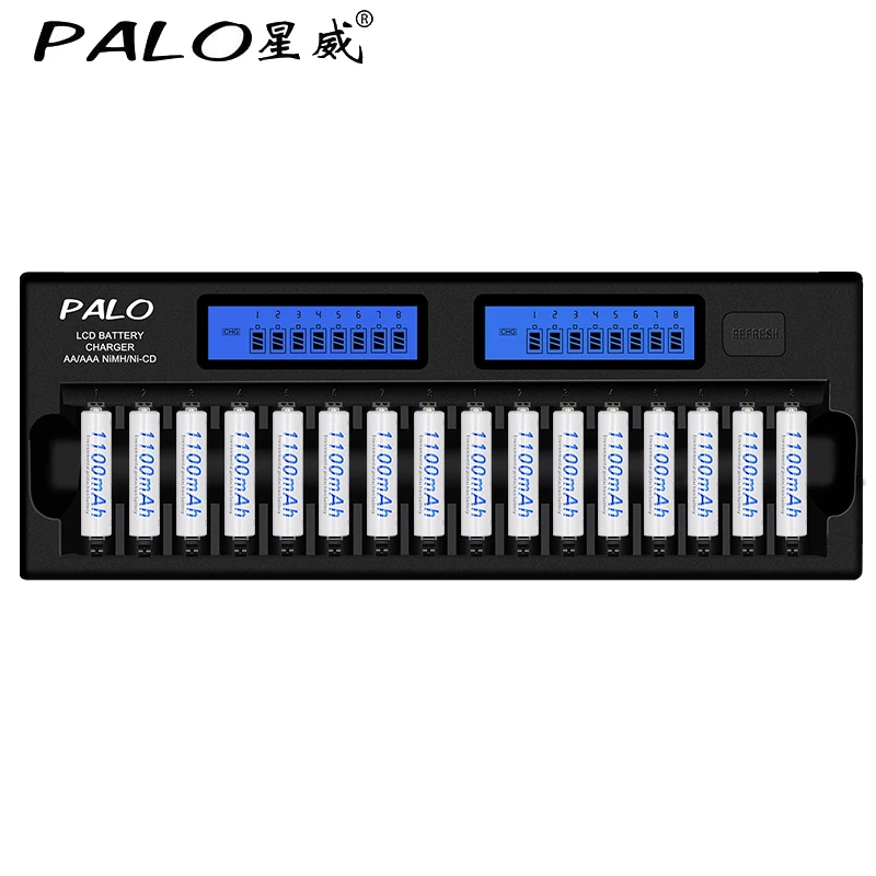 Умное зарядное устройство PALO с ЖК дисплеем 16 ячеек 1 2 в|Зарядные устройства| |